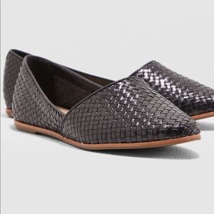 ALDO Blanchette leather flat shoes in black